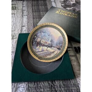 Thomas Kinkade Collectors Plate Holiday Gathering Cherished Christmas Memories